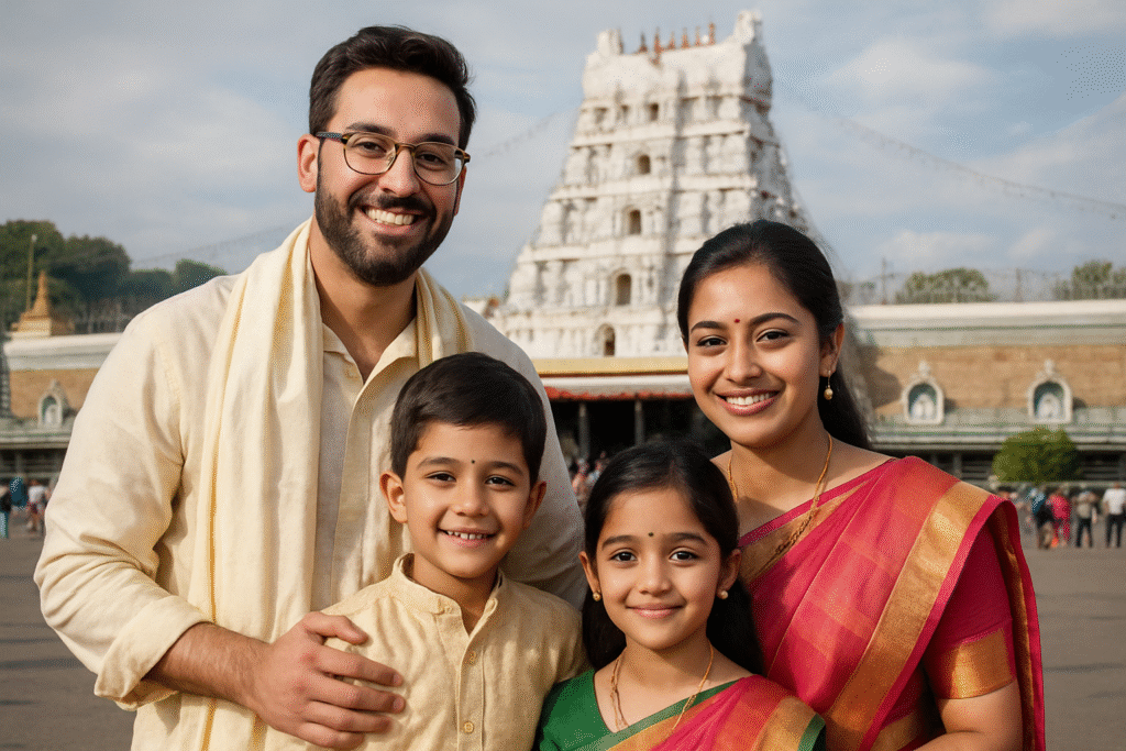20251116_2124_NRI Family at Tirumala_simple_compose_01ka6ny12zfwzb0xajg3rxc0nx NRI Darshan at Tirumala