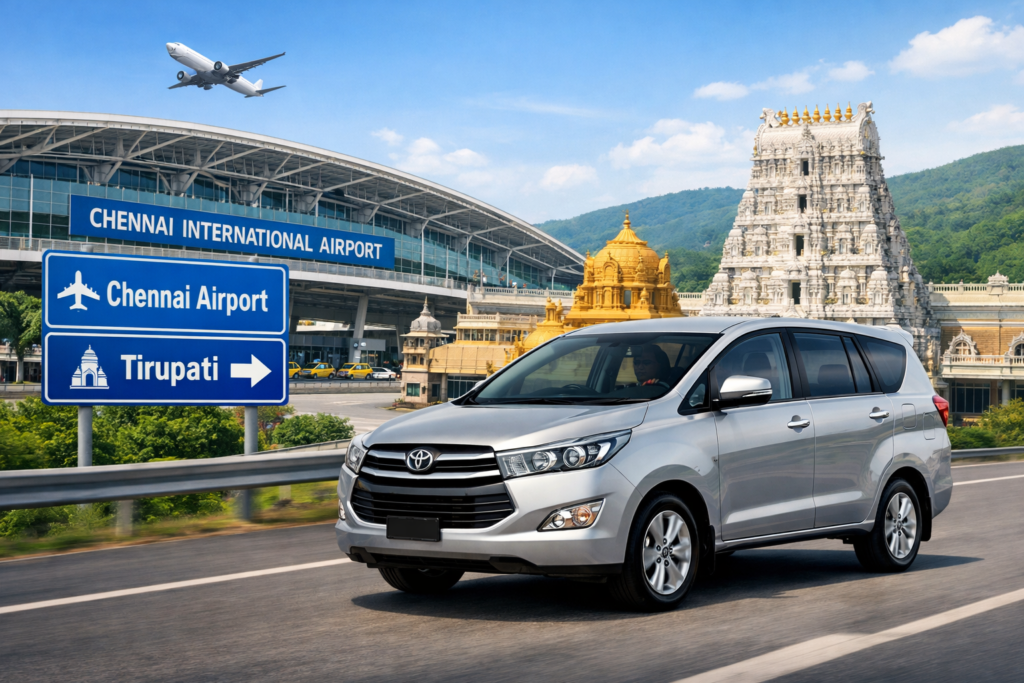 20251221_1614_Chennai to Tirupati Rental_simple_compose_01kd0856vcex0r1p72j4a4bc37 Chennai Airport to Tirupati Innova Car Rental package