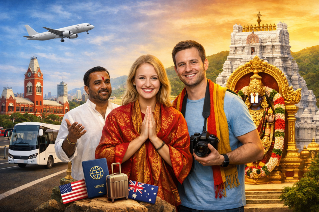 20251222_2151_Chennai to Tirupati Pilgrimage_simple_compose_01kd3dteqze55txqxwem0vfnjc Chennai to Tirupati NRI dharshan package for foreigners