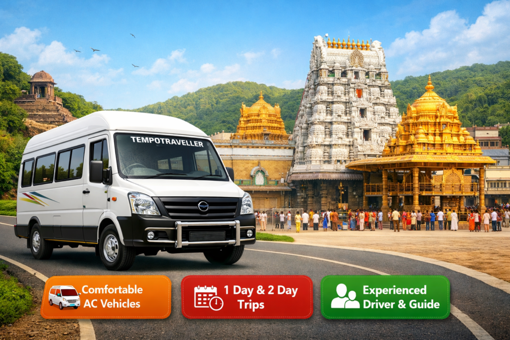 Tirupati Tempo Traveller rental package