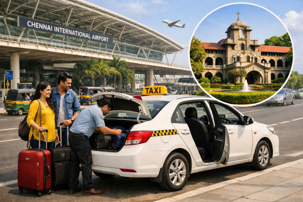 Chennai Airport to Vellore CMC taxi