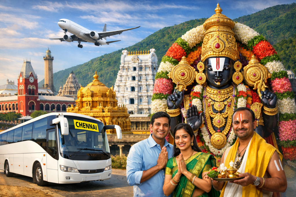 20260113_1917_Image Generation_simple_compose_01kevsq2ske4d8wneqztthryse Tirupati NRI Darshan Trip from Chennai