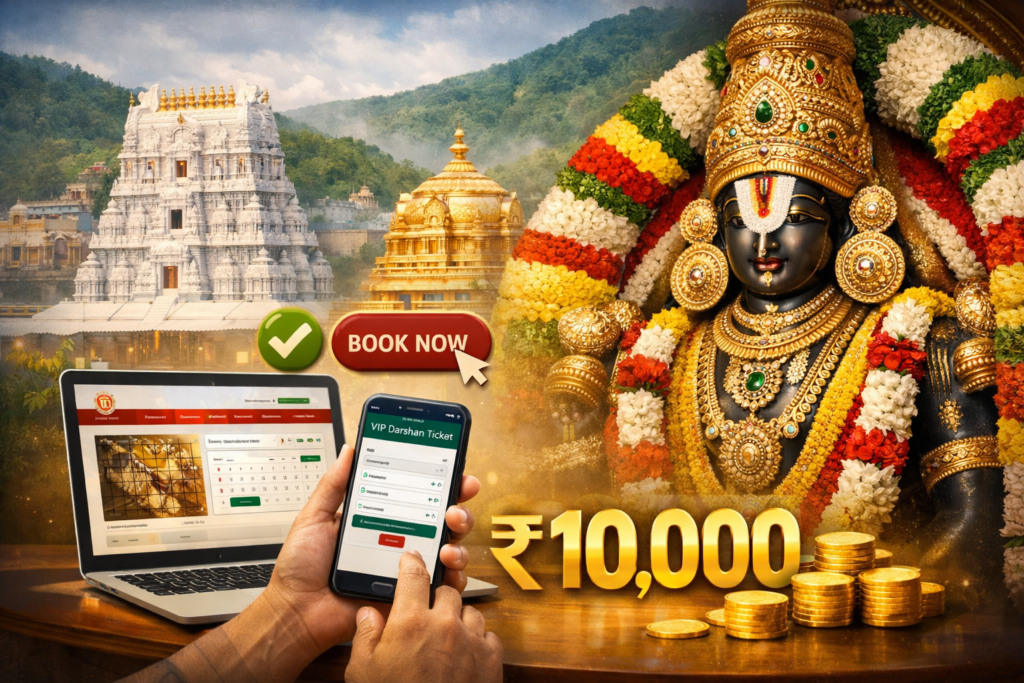 TTD VIP Darshan 10000 tickets booking online